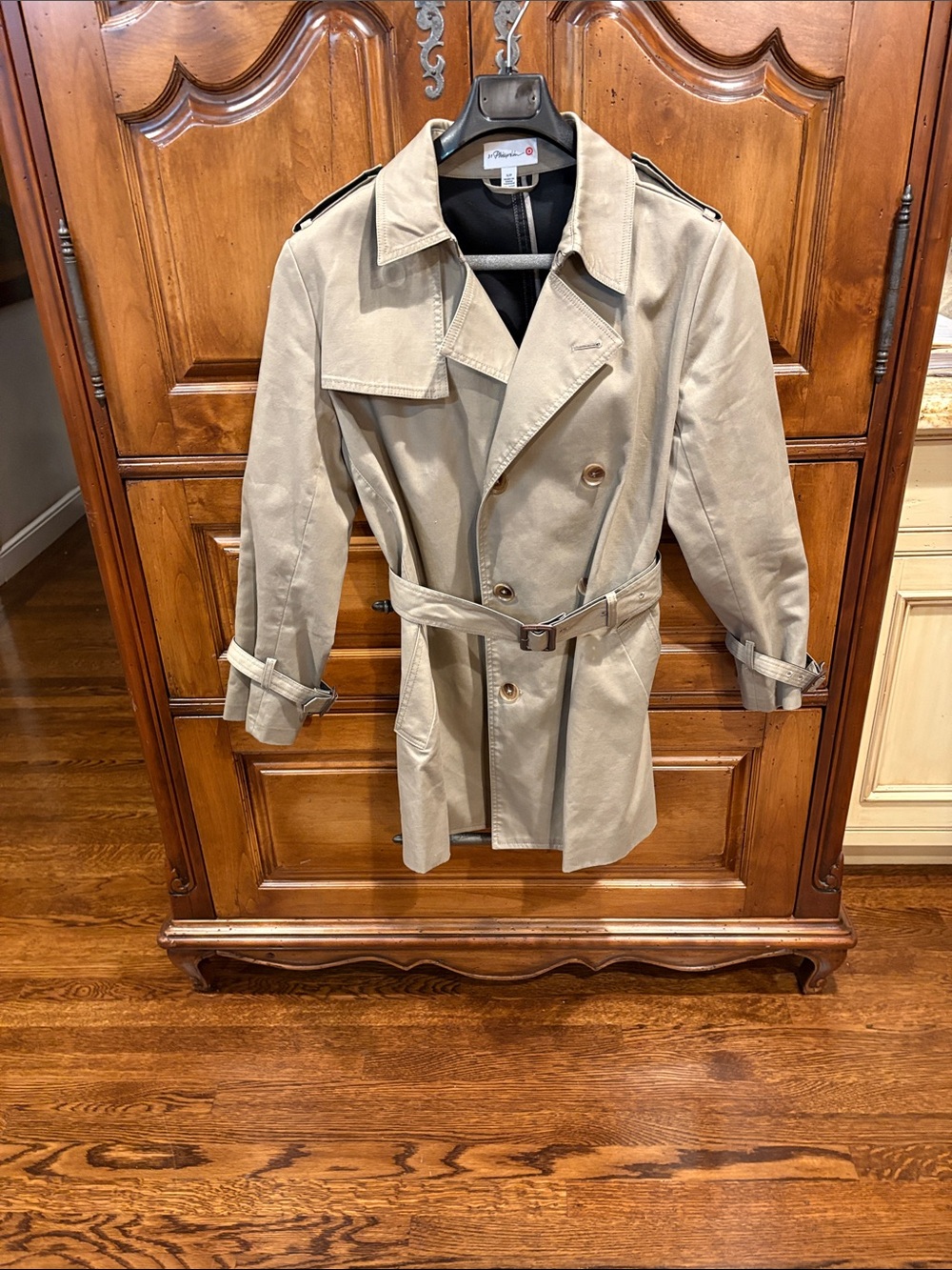 3.1 Phillip Lim for Target Beige Double-Breasted Trench Coat with Belt Size S